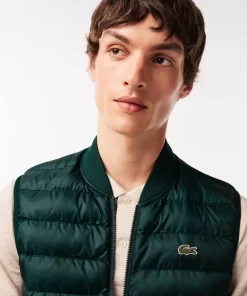 Lacoste Jacken & Mäntel>Herren Wasserabweisende Westenjacke Sinople Grun Yzp