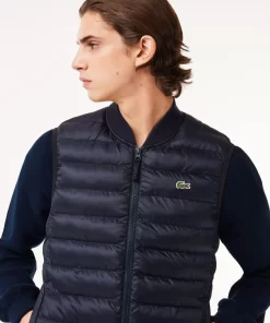 Lacoste Jacken & Mäntel>Herren Wasserabweisende Westenjacke Navy Blau Hde