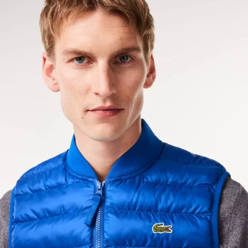 Lacoste Jacken & Mäntel>Herren Wasserabweisende Westenjacke Kobaltblau Jq0