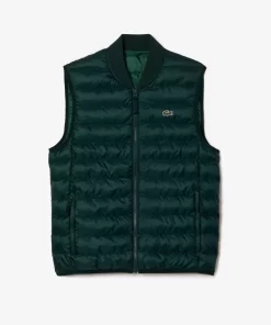 Lacoste Jacken & Mäntel>Herren Wasserabweisende Westenjacke Sinople Grun Yzp