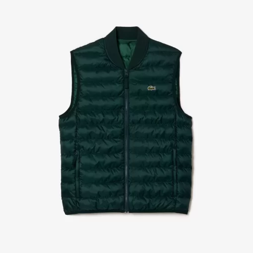 Lacoste Jacken & Mäntel>Herren Wasserabweisende Westenjacke Sinople Grun Yzp