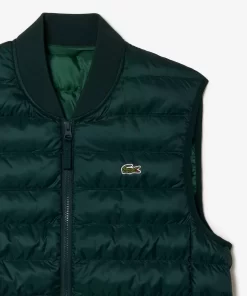 Lacoste Jacken & Mäntel>Herren Wasserabweisende Westenjacke Sinople Grun Yzp