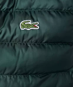 Lacoste Jacken & Mäntel>Herren Wasserabweisende Westenjacke Sinople Grun Yzp