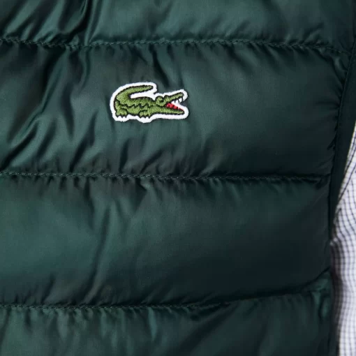 Lacoste Jacken & Mäntel>Herren Wasserabweisende Westenjacke Sinople Grun Yzp