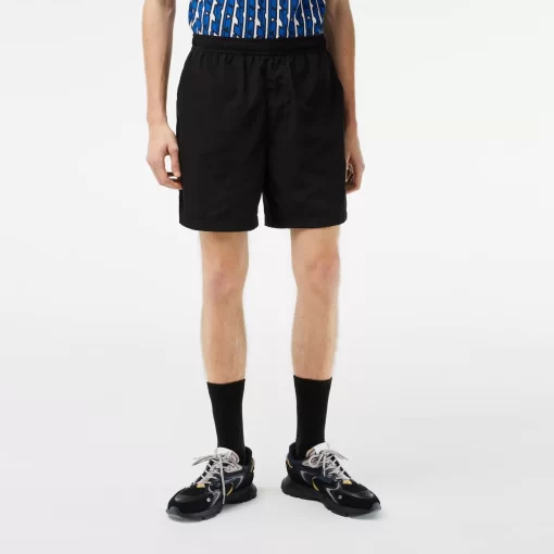 Lacoste Hosen & Shorts>Herren Wasserfeste Taft-Shorts Schwarz 031