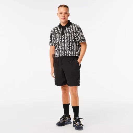 Lacoste Hosen & Shorts>Herren Wasserfeste Taft-Shorts Schwarz 031