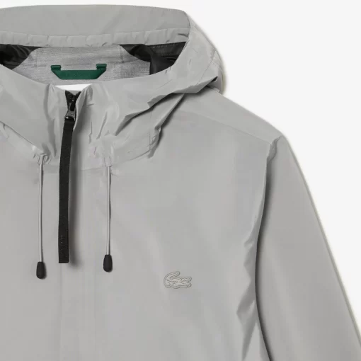 Lacoste Jacken & Mäntel>Herren Wasserfeste Trainingsjacke Grau Kzw