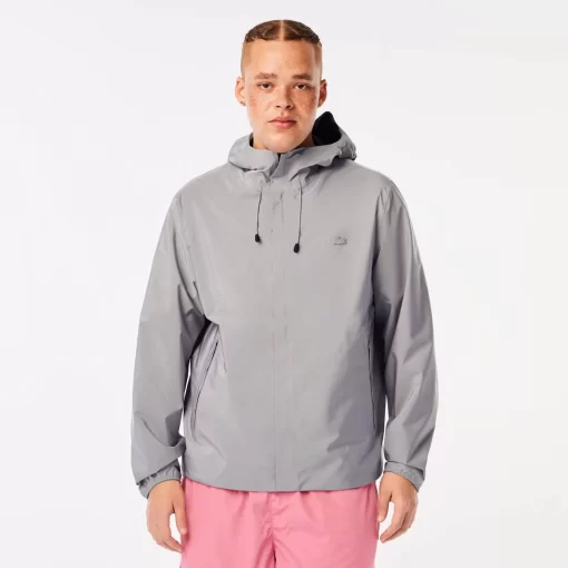 Lacoste Jacken & Mäntel>Herren Wasserfeste Trainingsjacke Grau Kzw