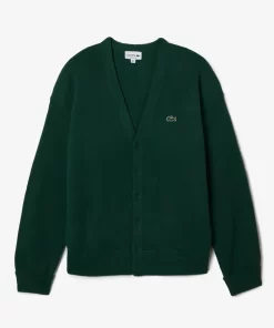 Lacoste Pullover>Herren Woll-Cardigan Mit Ton-In-Ton Knopfen Grun 132