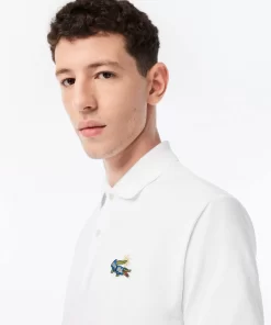 Lacoste Poloshirts>Herren X Netflix Poloshirt Aus Bio-Baumwolle Weis Vir