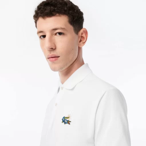 Lacoste Poloshirts>Herren X Netflix Poloshirt Aus Bio-Baumwolle Weis Vir