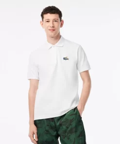 Lacoste Poloshirts>Herren X Netflix Poloshirt Aus Bio-Baumwolle Weis Vir