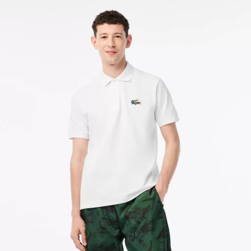 Lacoste Poloshirts>Herren X Netflix Poloshirt Aus Bio-Baumwolle Weis Vir