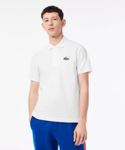 Lacoste Poloshirts>Herren X Netflix Poloshirt Aus Bio-Baumwolle Weis Vin