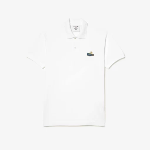 Lacoste Poloshirts>Herren X Netflix Poloshirt Aus Bio-Baumwolle Weis Vir