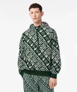 Lacoste Sweatshirts>Herren X Netflix Sweatshirt Aus Bio-Baumwolle Grun / Weis 291