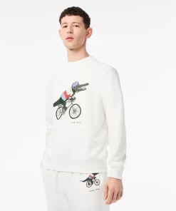 Lacoste Sweatshirts>Herren X Netflix Sweatshirt Aus Bio-Baumwollfleece Weis 70V