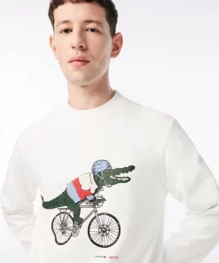 Lacoste Sweatshirts>Herren X Netflix Sweatshirt Aus Bio-Baumwollfleece Weis 70V