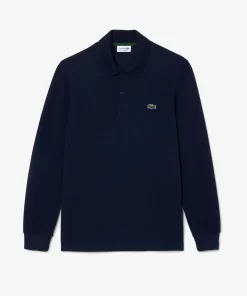 Lacoste Poloshirts>Herren Poloshirt Aus Bio-Baumwolle Navy Blau 166