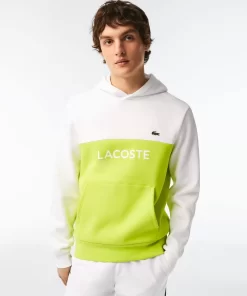 Lacoste Sweatshirts>Herren Pulli Mit Logo Und Colourblock Weis / Gelb Ug5