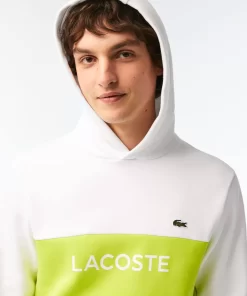 Lacoste Sweatshirts>Herren Pulli Mit Logo Und Colourblock Weis / Gelb Ug5