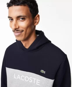 Lacoste Sweatshirts>Herren Pulli Mit Logo Und Colourblock Navy Blau / Heidekraut Grau E6A