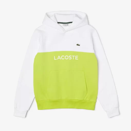 Lacoste Sweatshirts>Herren Pulli Mit Logo Und Colourblock Weis / Gelb Ug5