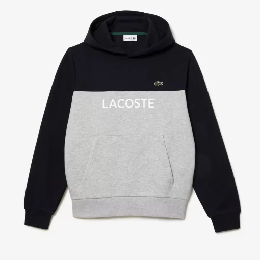 Lacoste Sweatshirts>Herren Pulli Mit Logo Und Colourblock Navy Blau / Heidekraut Grau E6A