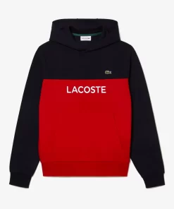 Lacoste Sweatshirts>Herren Pulli Mit Logo Und Colourblock Navy Blau / Rot Fzj