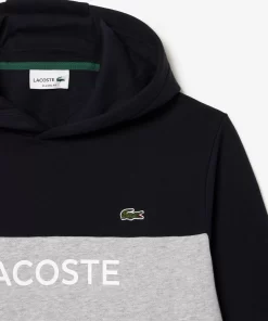 Lacoste Sweatshirts>Herren Pulli Mit Logo Und Colourblock Navy Blau / Heidekraut Grau E6A