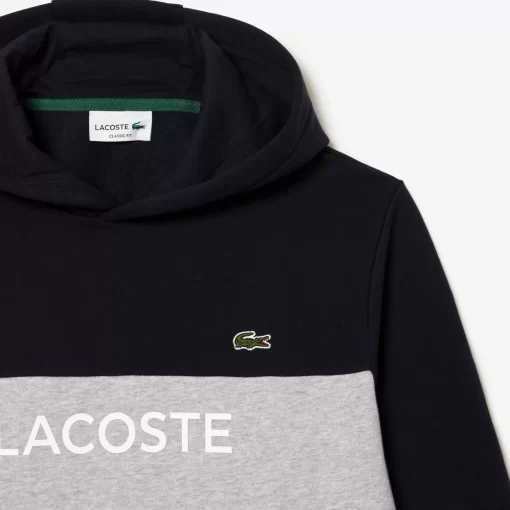 Lacoste Sweatshirts>Herren Pulli Mit Logo Und Colourblock Navy Blau / Heidekraut Grau E6A