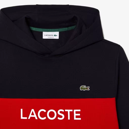 Lacoste Sweatshirts>Herren Pulli Mit Logo Und Colourblock Navy Blau / Rot Fzj