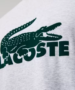 Lacoste Unterwäsche & Loungewear>Herren Pyjama-Set Lang Mit Samt-Logo Navy Blau / Heidekraut Grau / Grun Vxd