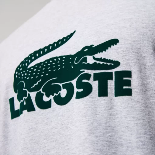 Lacoste Unterwäsche & Loungewear>Herren Pyjama-Set Lang Mit Samt-Logo Navy Blau / Heidekraut Grau / Grun Vxd