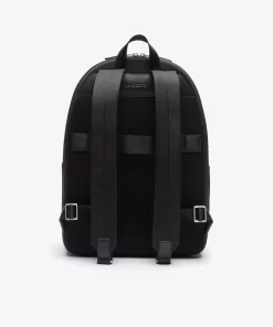 Lacoste Rucksäcke>Herren Rucksack Chantaco Aus Mattem Gelochten Leder Black 000