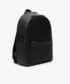 Lacoste Rucksäcke>Herren Rucksack Chantaco Aus Mattem Gelochten Leder Black 000