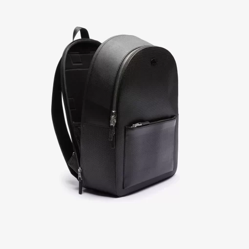 Lacoste Rucksäcke>Herren Rucksack Chantaco Aus Mattem Gelochten Leder Black 000