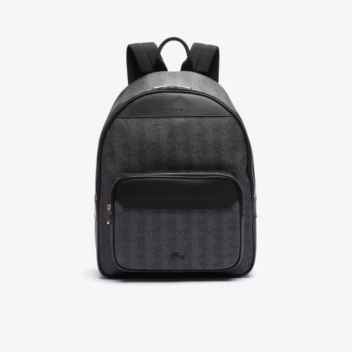 Lacoste Rucksäcke>Herren Rucksack The Blend Aus Canvas Monogram Noir Gris H45