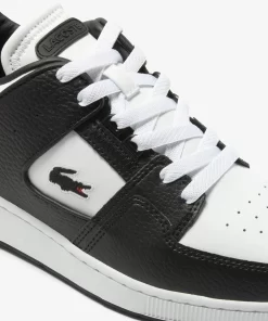 Lacoste Sneakers>Herren Sneakers Court Cage Aus Farbigem Kontrast-Leder White/Black 147