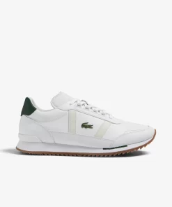 Lacoste Sneakers>Herren Sneakers Partner Retro Aus Textil Mit Fersen-Pop White/Dark Green 1R5