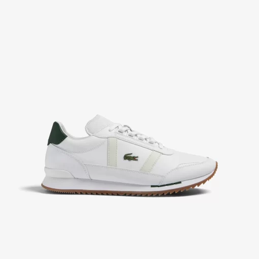 Lacoste Sneakers>Herren Sneakers Partner Retro Aus Textil Mit Fersen-Pop White/Dark Green 1R5