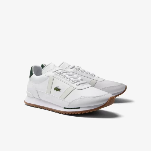 Lacoste Sneakers>Herren Sneakers Partner Retro Aus Textil Mit Fersen-Pop White/Dark Green 1R5