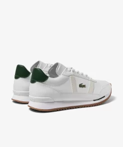 Lacoste Sneakers>Herren Sneakers Partner Retro Aus Textil Mit Fersen-Pop White/Dark Green 1R5