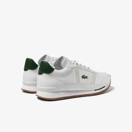 Lacoste Sneakers>Herren Sneakers Partner Retro Aus Textil Mit Fersen-Pop White/Dark Green 1R5