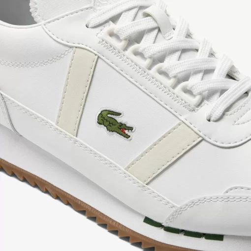 Lacoste Sneakers>Herren Sneakers Partner Retro Aus Textil Mit Fersen-Pop White/Dark Green 1R5