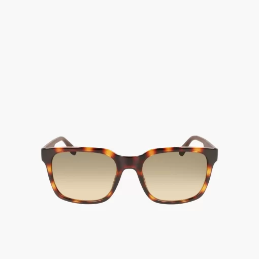 Lacoste Sonnenbrillen>Herren Sonnenbrille Mit Eckigem Kunststoffrahmen Matte Havana 230