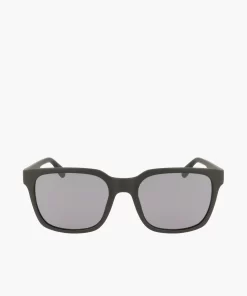 Lacoste Sonnenbrillen>Herren Sonnenbrille Mit Eckigem Kunststoffrahmen Matte Black 002