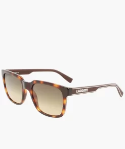 Lacoste Sonnenbrillen>Herren Sonnenbrille Mit Eckigem Kunststoffrahmen Matte Havana 230