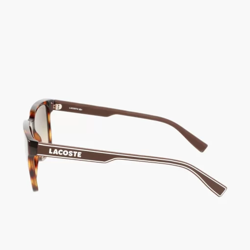 Lacoste Sonnenbrillen>Herren Sonnenbrille Mit Eckigem Kunststoffrahmen Matte Havana 230