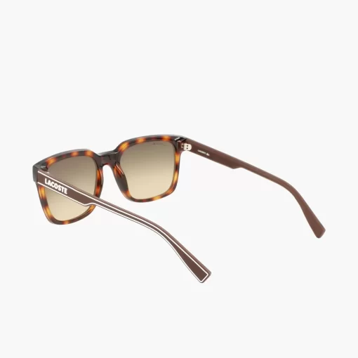 Lacoste Sonnenbrillen>Herren Sonnenbrille Mit Eckigem Kunststoffrahmen Matte Havana 230